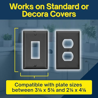 Power Perch Outlet Shelf, No Drill Renter Friendly Shelves, 2-Pack Black - color: Black, size: Single Outlet 2 Pack