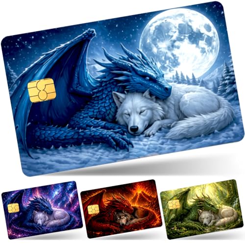 4PCS Pterosaur Credit Card Skin, Debit Cards Cover Personalized Stickers - color: Pterosaur
