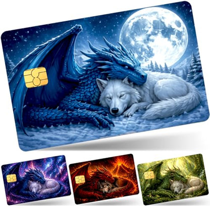 4PCS Pterosaur Credit Card Skin, Debit Cards Cover Personalized Stickers - color: Pterosaur