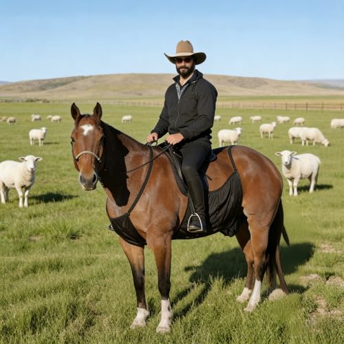 37×28in Horse Belly Guard Mesh Sheet | Breathable Adjustable Summer Protector for Riding & Nylon Material | for Outdoor Riding, Barn Use | Prevents Insect Bites