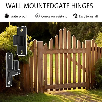 Heavy Duty 304 Stainless Steel Wall Mount Gate Hinges, 4-Pair with 5/8" Hinge Pin, 600LB Capacity for Farm, Metal & Wooden Gates, Wall & Post Mount (Screws & Anchors Included)