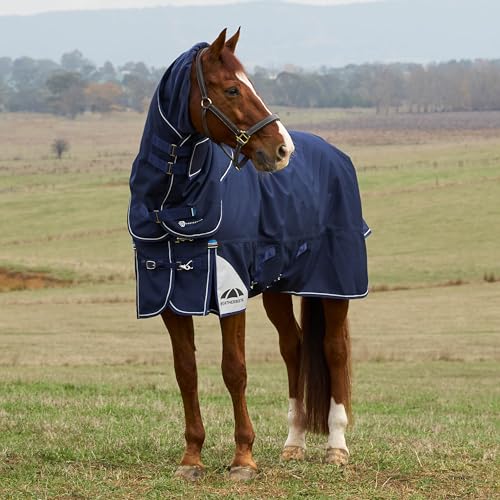 WeatherBeeta ComFiTec Ultra Turnout Detach-A-Neck 360g, Navy, 72" - color: Navy, size: 72"