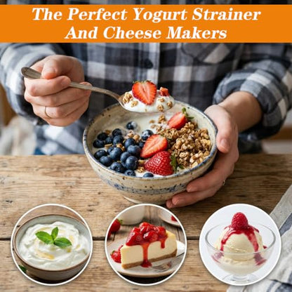 Nogeqi 3PCS Nylon Cloth Strainer, Reusable Nut Milk Bag