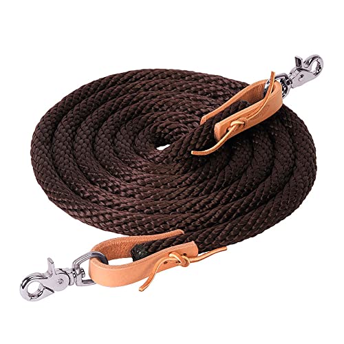 Weaver Equine Poly Roper Rein, 5/8" x 10' - color: Brown