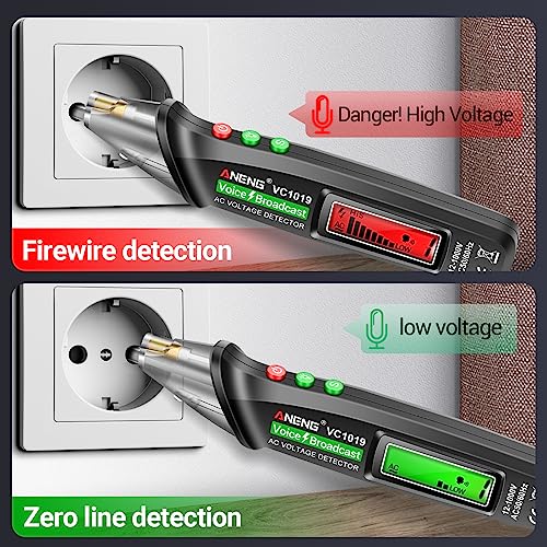 ANENG Voice Broadcast Non-Contact Voltage Tester AC 12-1000V Live/Null Wire