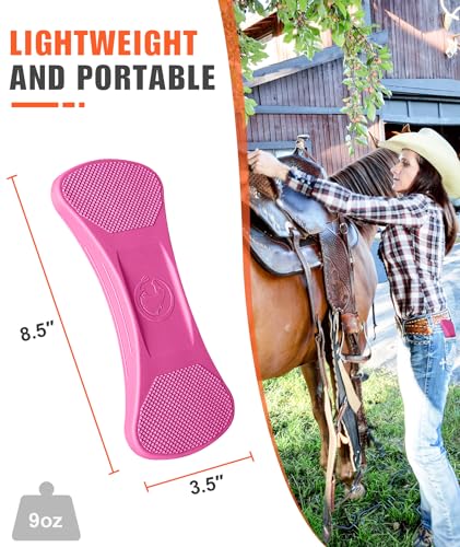 Horse Grooming Shedding Tool - Blade-Free Horses Brush for Grooming Kit Supplies, Pink