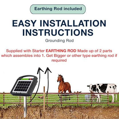 My Animal Command Solar Power Electric Fence Energizer Charger 0.2 Joules - size: Mini MAC2ML 0.2 Joules