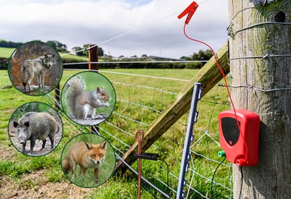 3Ft Electric Fence Wire, Solar Fence Charger Electric Fence Kit Connect Electric Fence Jumper Leads Cable with Crocodile Clip for Electric Fence Connectors Solar Electric Fence
