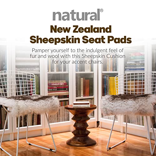 Natural Sheepskin Chair Pad, Non-Slip, Gradient Chocolate, 1 Pack - color: Gradient Chocolate, size: 1 Count (Pack of 1)