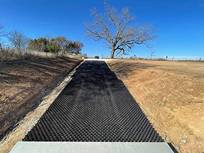 Standartpark Vodaland Permeable Pavers - EasyPave Grass & Gravel Driveway Grid - Load Class A-D, 100% Recycled Plastic Pavers, 2" Depth, 315 Sq Ft/ 126 Units, Black - size: 315 SQ FT