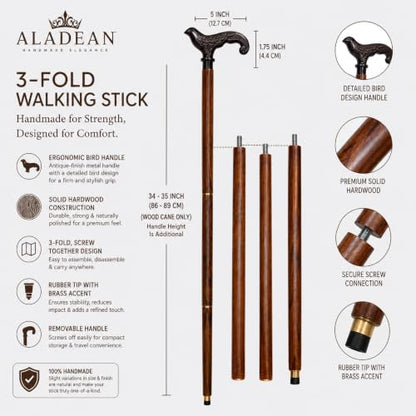 Walking Cane - Handmade,Wooden, Ergonomic, Stylish - Canes for Men, Cane for Women - Elderly Walking Sticks for Seniors, Unique, Wood - style: Tweety