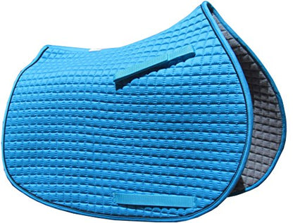 All-Purpose English Saddle Pads (Turquoise Sea Blue w/Black Trim)