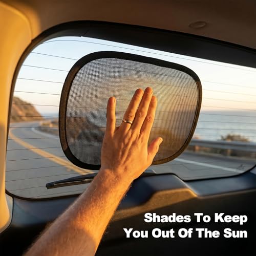 4 PCS Miniature Static Cling Car Window Shades, Removable Windshield Sun Block Side Window Sunshade, Reusable Auto Screen Sun Shade Blocker UV Ray Protection for Safe Driving - color: 4 PCS