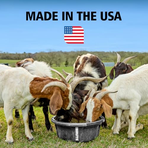 Rubbermaid Commercial Products BRUTE 6-Gallon Feed Storage Container with Rodent-Proof EDGELOCK Lid, RigidCell Construction, Stackable & Nestable, Made in USA - size: 6 Gal, style: Feed Storage Bin