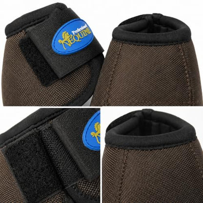 Horse Medium Ballistic Overreach No-Turn Bell Boots Brown 4109BR-M