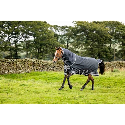 LeMieux Arika Storm-Tek 100g Turnout Blanket - 1200D - Detachable Neck Included - Navy - 66" - size: 66"