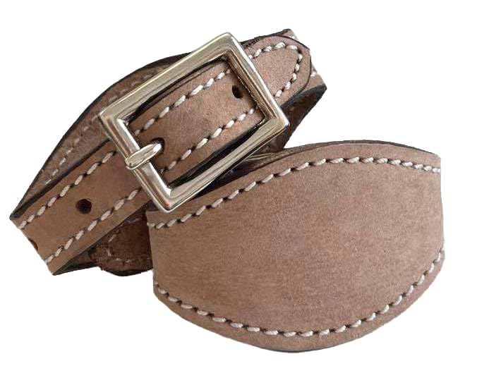 Stitched Leather Western Saddle Stirrup Replacement Hobbles for Youth Saddle - color: Light