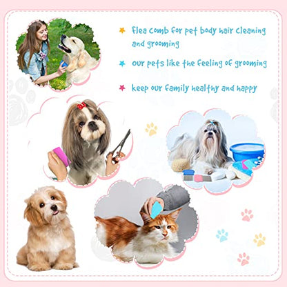 Maitys 8 Pcs Lice Combs Kids Pet,3.5 X 2 Inch, 3.54 X 1.57 Inch,Pink, Blue - color: Pink, Blue, size: 3.5 x 2 Inch, 3.54 x 1.57 Inch