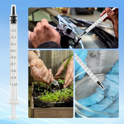 1ml Disposable Luer Slip Syringes Without Needles, 10-Pack - style: 1ml