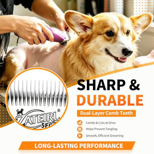 Size 5FC Detachable Pet Grooming Clipper Blade with Ceramic Cutter, 6.3mm 1/4 Inch Cut Length, Silver, Compatible with Andis, Oster A5, Wahl KM10, 3 Pack - color: Silver, size: 5FC 6.3mm - 3 Pack
