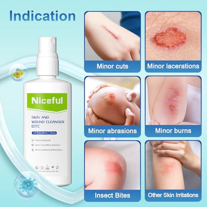 First Aid Antiseptic Spray Sting-Free Wound Cleanser 2.7fl oz(Pack of 2) - size: 2.7 Fl Oz(Pack of 2)
