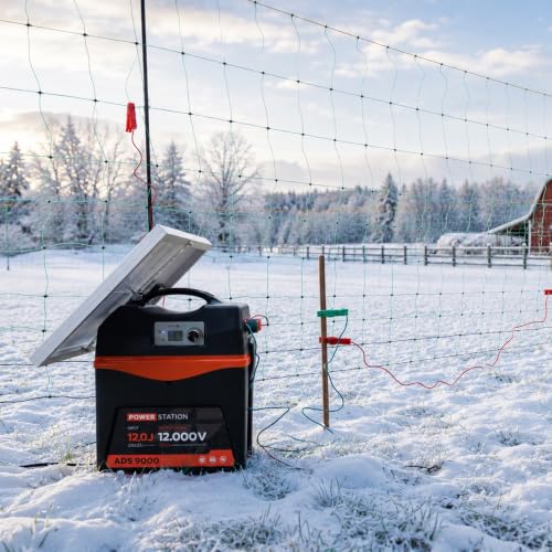 Electric Fence Netting, Electric Netting Fence 47.2"H x 164'L 2-Spike Posts - size: 47.2in H*164ft L