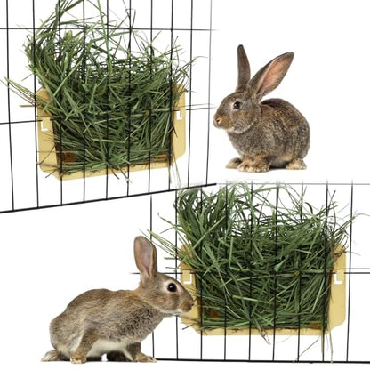Hypeety Rabbit Hay Feeder Automatic Hay Rack for Guinea Pigs, Yellow, 2pcs - color: Yellow, size: 2pcs