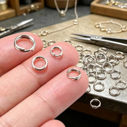 200pcs Silver Jump Ring Split Keyring Mental Connectors for Keychains, Jewelry Making, Pet Collars, Crafts 12mm - size: 12mm
