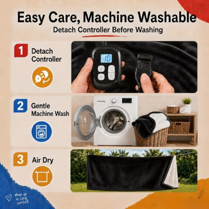 Heated Blanket Electric Blanket King Size 90''x100'' with 10 Heating Levels, 1-12 Hour Auto Shut Off, Machine Washable, Dual Controller Soft Warming Blanket for Couch, Bed, Office - Dark Gray - color: 02-dark Grey, size: 90''x100''(King)