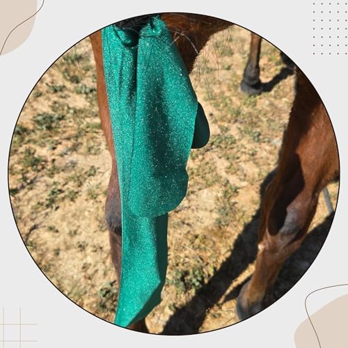 Ranch Hand Premium Lycra Tail Bag – Horse Tail Bag Made from Durable Stretchable Lycra – Gentle on Hair and Free from Damage – Horse Tail Protection Bag for Grooming – 24 Inches - Green - color: Green