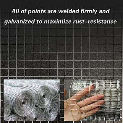 Hardware Cloth 16'' x 20' 1/4 in Galvanized Wire Mesh Roll (23 GA) Chicken Wire Fence Roll for Chicken Pen/coop Fences, Screen mesh, Rabbit/Snake Fences, Poultry enclosures, Handicraft Making, etc. - size: 16In x 20Ft