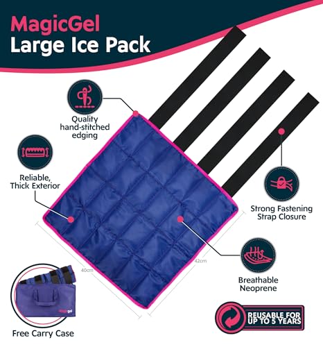 Magic Gel Horse Ice Pack with Carry Case - Twin Ice Boots | Cooling Horse Leg Wraps for Hock, Ankle, Knee, Legs, Boots, and Hooves | Horse Tack, Horse Supplies & Horse Gift Ideas for Horse Lovers