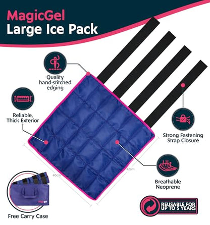 Magic Gel Horse Ice Pack with Carry Case - Twin Ice Boots | Cooling Horse Leg Wraps for Hock, Ankle, Knee, Legs, Boots, and Hooves | Horse Tack, Horse Supplies & Horse Gift Ideas for Horse Lovers