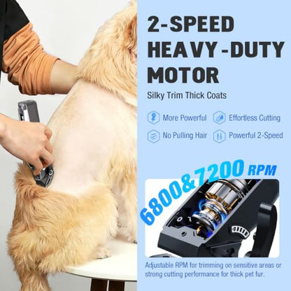 Professional Dog Clippers for Grooming Thick Coats Dog Grooming Kit