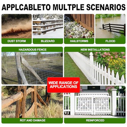 Fence Post Repair Kit，(One-Piece 33.7",2 pcs) - size: One-Piece (33.7")