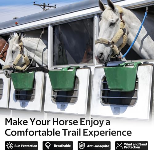 Horse Trailer Window Screen with Zipper, 35 Inch Length x 26 Inch Height