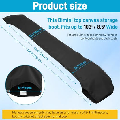 Oversize Bimini Top Storage Boot Cover, Bimini Top Cover Boot