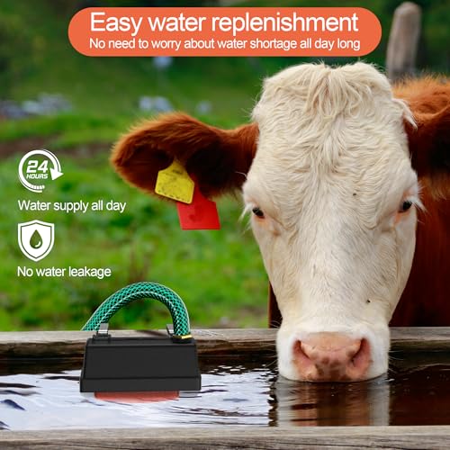 Water Trough Float Valve for Stock Tank, Automatic Control Waterer Level for Livestock Horse Chicken Animal Fish Pool with Hose Metal Connector & Ptfe tape （2 pack） - style: Stock Tank Float Valve-2PCS