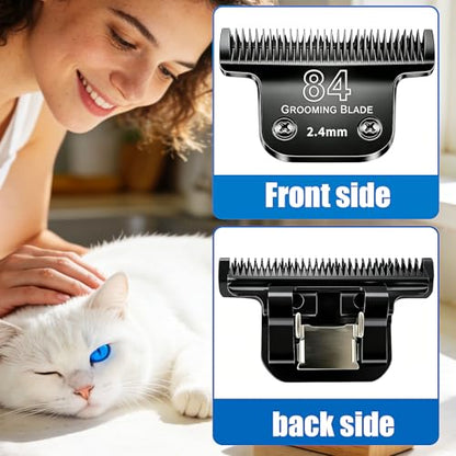 #T84 Dog Grooming Replacement Blades Compatible with Andis Dog Clippers - size: Black-T84