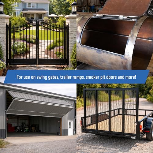5-1/8" x 1" Weld On Barrel Hinges for Trailer Ramp Doors & Metal Gates, Heavy-Duty Weldable Greasable Carbon Steel for Bullet Hinges (2 Pack)