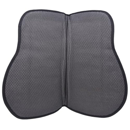 Reinsman Contoured Trail Pad with Breathable Non-Slip Tacky Too Bottom - Comfortable Durable Shock-Absorbing Stain & UV Resistant Horse Saddle Pad with Spine Relief Channel - 30" L x 34" D - color: Running Bull Onyx