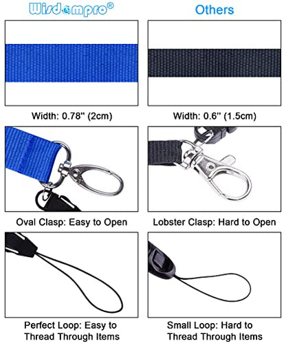 Wisdompro Office Lanyard, 5 Pack 23 inch Neck Strap Lanyards - Blue - color: 5pack Blue