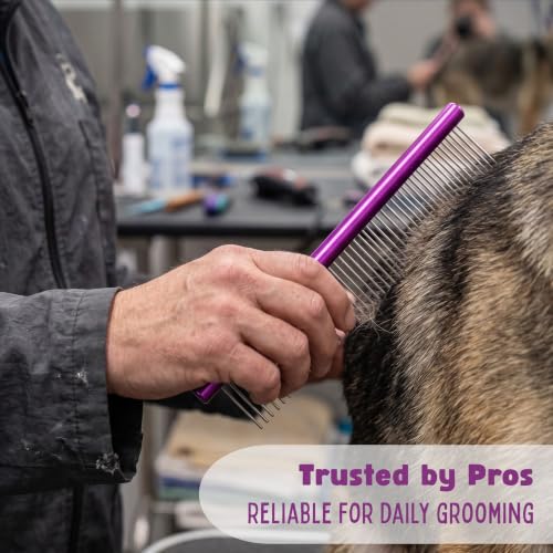 10-Inch Dog Combs for Grooming Matting, Metal Comb for Dogs and Cats - size: 10"