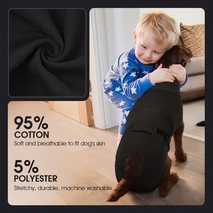 FUAMEY Dog Recovery Suit Male,Dogs Surgery Neuter Suits Puppy Spay Shirts - color: Black, size: Xs(back:8.3-11.4in,wt:4-7lbs)