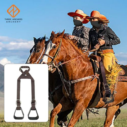THREE ARCHERS Buddy Stirrups for Western Saddle for Kids Horseback Riding