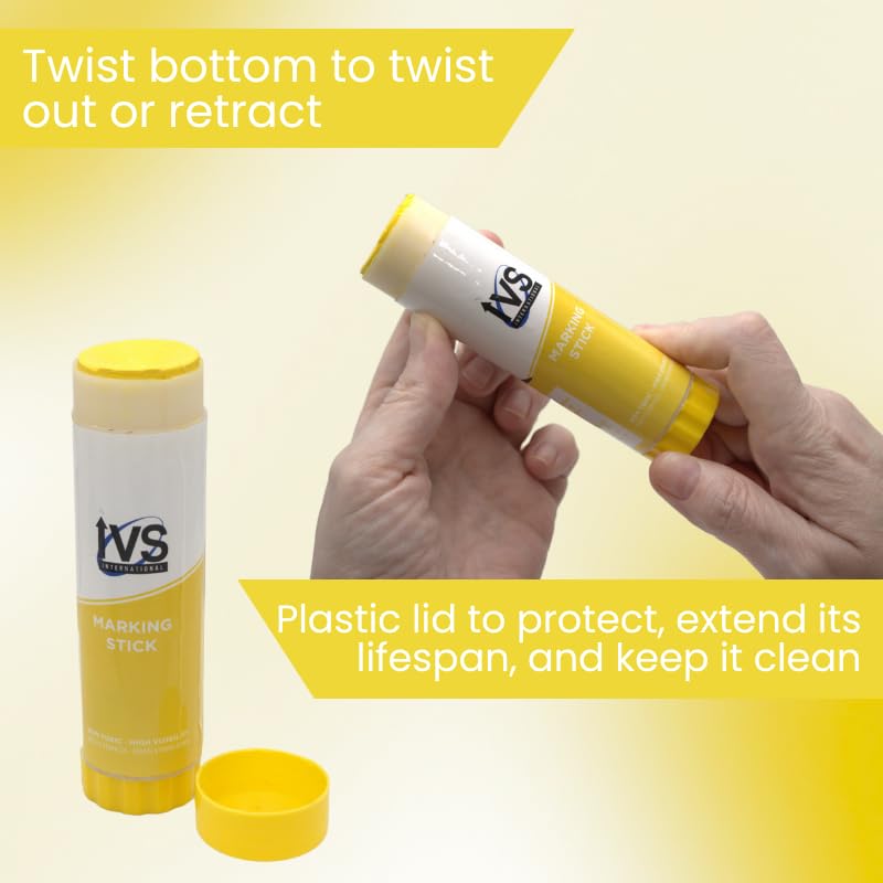 Twist Livestock Marking Sticks – 4 Pack | Yellow | Livestock - color: Yellow