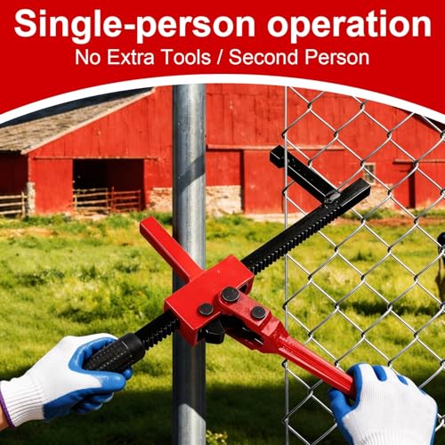 Chain Link Fence Stretcher Tool, Heavy Duty Ratchet Fence Tensioner