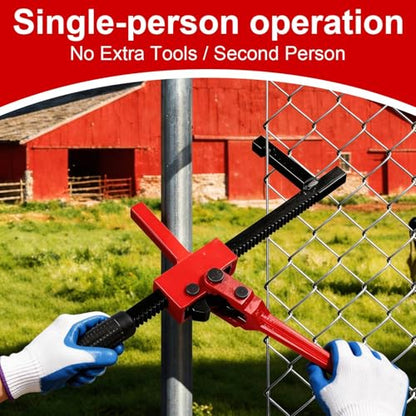 Chain Link Fence Stretcher Tool, Heavy Duty Ratchet Fence Tensioner
