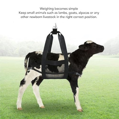Calf Sling for Weighing Animals,60LBS Capacity Livestock Weighing Sling with Adjustable Back Straps, Small Animal Hanging Weight Harness for Calves,Pigs