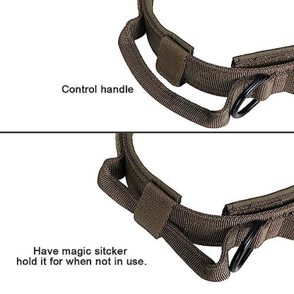 EXCELLENT ELITE SPANKER Tactical Nylon Dog Collar Military Metal Buckle - color: Ranger Green, size: M-(14''-18")